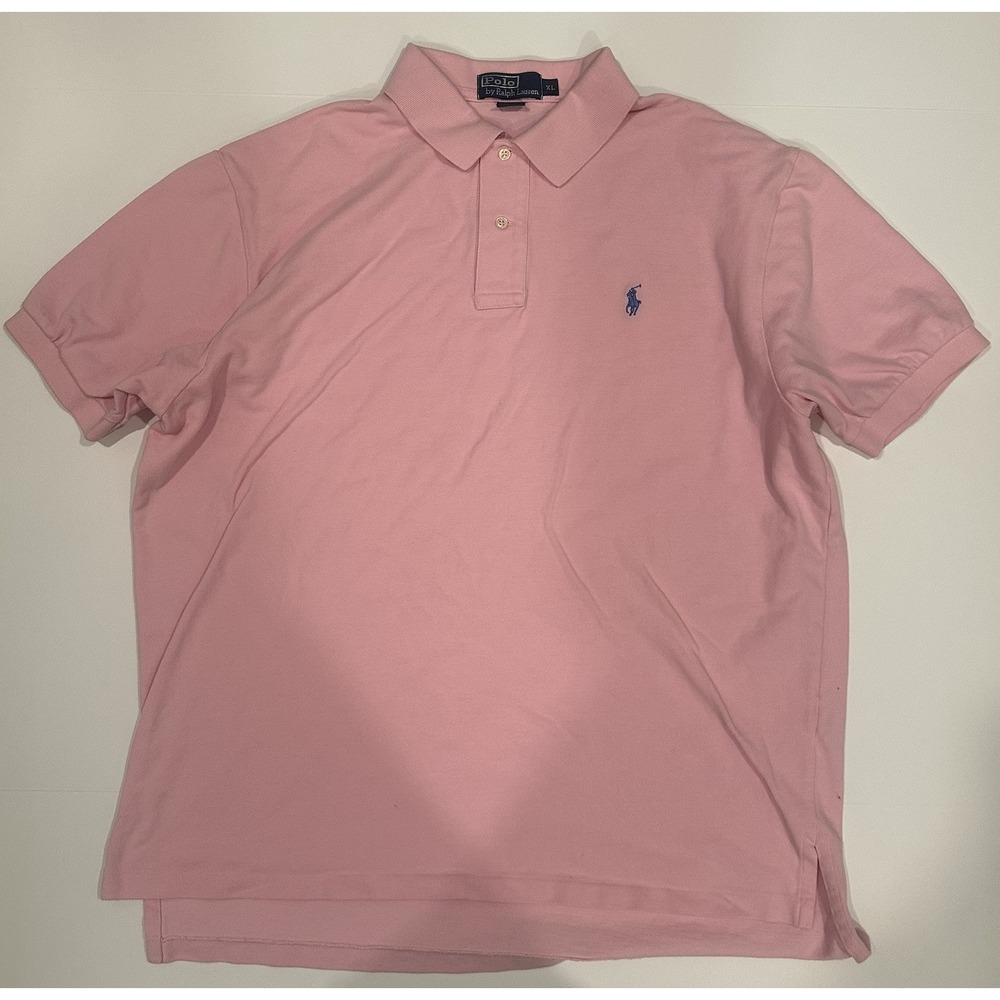 Polo Ralph Lauren Classic Fit Mesh Polo Shirt Pink Size XL